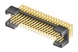 Samtec TMMH-115-01-T-D-RA . Pin Header Board-to-Board 2 mm Rows 30 Contacts Through Hole Right Angle Tmmh Series