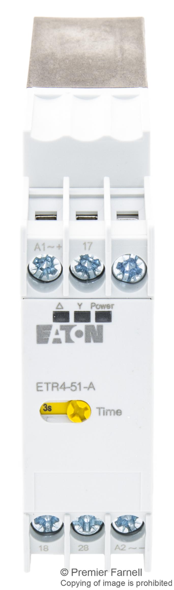 Eaton Moeller ETR4-51-A Analogue Timer ETR4 Star-Delta 3 s 60 1 Ranges Changeover Relay