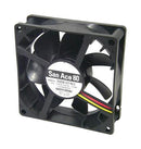 Sanyo Denki 9S0812F401 DC Axial Fan 12 V Square 80 mm 25 Ball Bearing 32.8 CFM