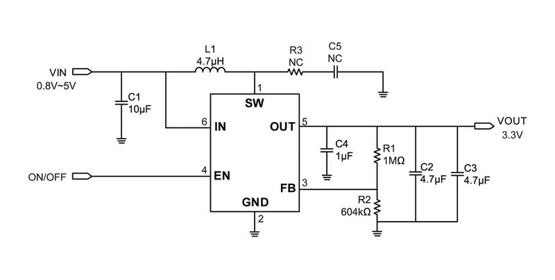 Monolithic Power Systems (MPS) MP3120DJ-LF-P DC-DC Switching Synchronous Boost Regulator 800mV-5V in 2.5V to 5V out 1.2A 1.05MHz TSOT-23-6