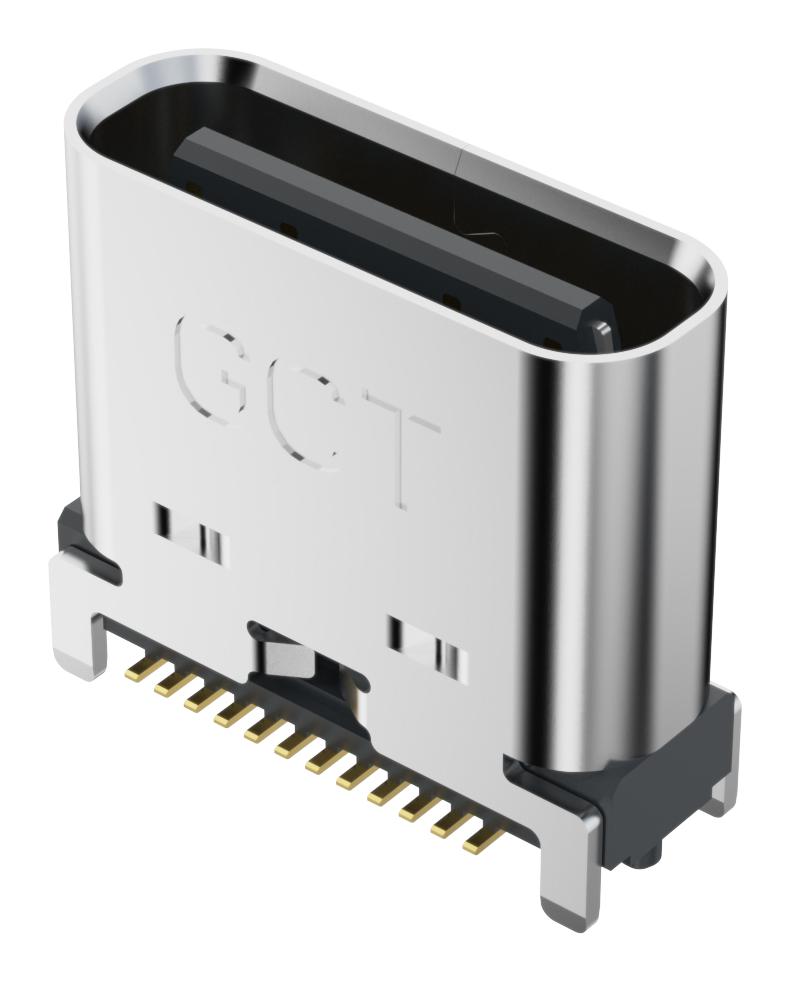 GCT (GLOBAL Connector TECHNOLOGY) USB4160-03-0070-C USB Type C 3.2 Receptacle 24 Ways Surface Mount Through Hole