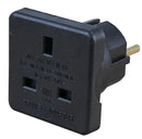 PRO Elec 1518A BLK Mains Adapter UK Euro (Schuko) 10 A Black Plastic Body 250 V