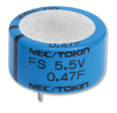 Kemet FS0H224ZF Supercapacitor Edlc 0.22 F 5.5 V Radial Leaded -20% +80% 5.08 mm 1000 Hours @ 70&deg;C