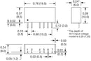 XP Power IQ4812SA IQ4812SA Isolated Through Hole DC/DC Converter Semi Regulated ITE 1:1 1 W Output 12 V 83 mA