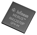 Infineon MA12070PXUMA1 Audio Power Amplifier 30 W D 2 Channel 4V to 26V QFN-EP 64 Pins