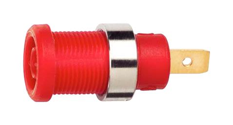 Pomona 72913-2 72913-2 Panel Mount IEC61010 4mm (0.16inch) Jack for Sheathed Banana Plugs Red