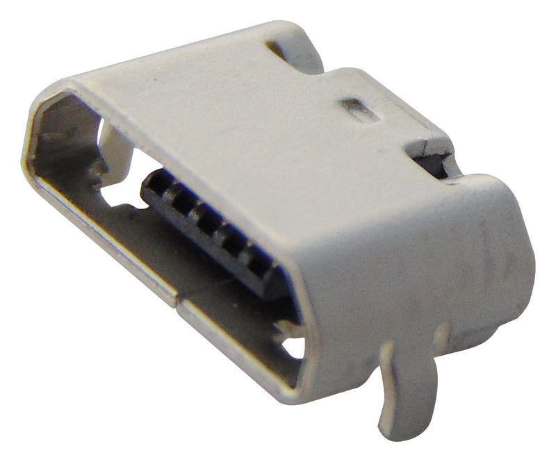 Molex 105164-0001 105164-0001 USB Connector Micro Type B 2.0 Receptacle 5 Ways Surface Mount Right Angle