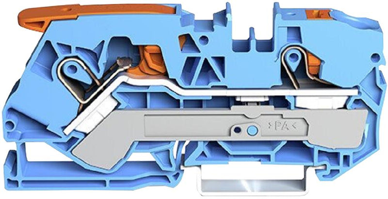 Wago 2110-5204 DIN Rail Mount Terminal Block 2 Ways 20 AWG 6 10 mm&Acirc;&sup2; Clamp 57 A