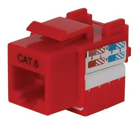 MCM 831-2531 CAT 6 Keystone Jack RED Punch Down 61T4343