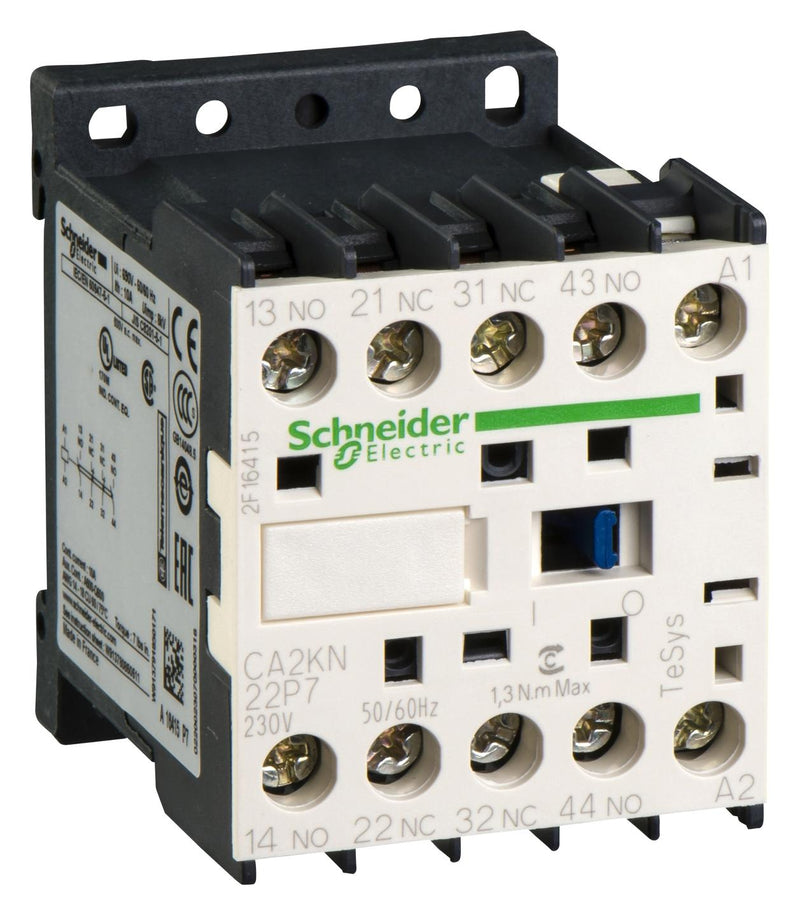 Schneider Electric CA2KN22P7 Contactor DIN Rail Panel 690 VAC DPST-NO DPST-NC 4 Pole