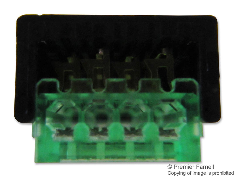 TE Connectivity 4-1746741-4 4-1746741-4 Rectangular Power Connector Green 4 Contacts Rits Cable Mount IDC / IDT 2 mm Receptacle