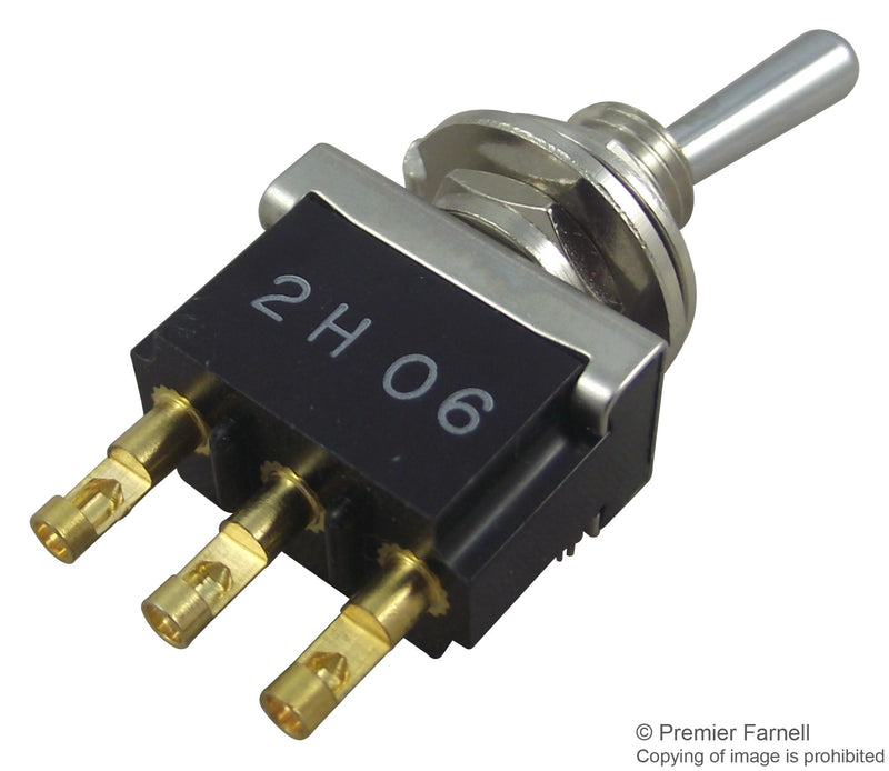 Alcoswitch - TE Connectivity 4-6437630-8 4-6437630-8 Toggle Switch (On)-Off-On Spdt Non Illuminated Panel Mount 6 A