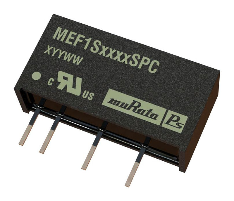 Murata Power Solutions MEF1S2403SPC Isolated Through Hole DC/DC Converter 1kV Isolation ITE 1:1 1 W Output 3.3 V 303 mA