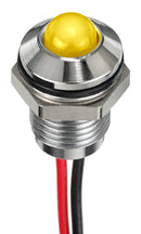 Apem Q6P5CXXHY02E LED Panel Mount Indicator Yellow 2 V 6 mm 20 mA 1.2 cd IP67