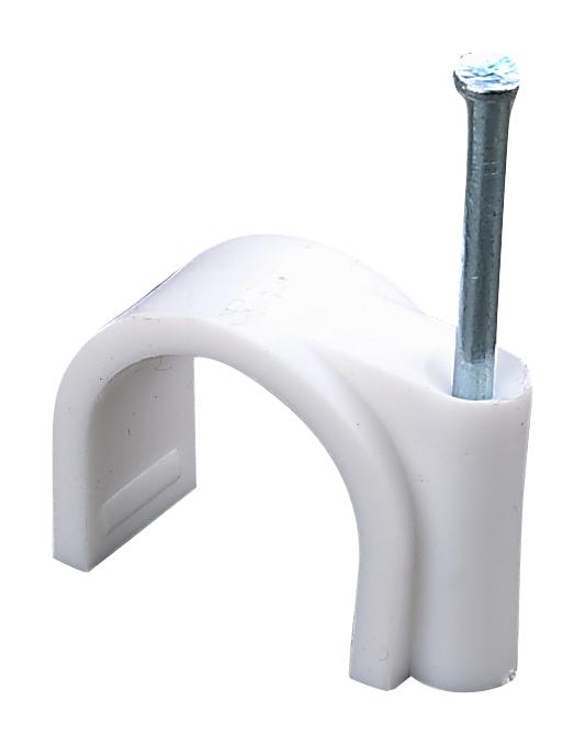 PRO Elec PELB0178 PELB0178 Fastener Nail Mount Cable Clamp 12 mm PE (Polyethylene) White