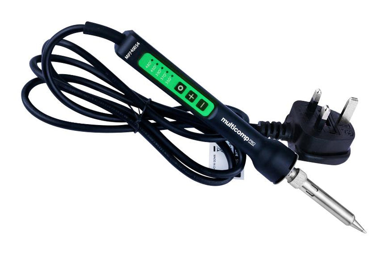 Multicomp PRO MP740054 Soldering Iron LED Indication 80 W 480 &deg;C 240 VAC Digital Range UK