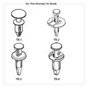 Essentra Components (FORMERLY RICHCO) TR-3 Rivet Tough Black Nylon 4.7 mm Hole Dia 2.5 - 5.8 Grip -999 2 Depth