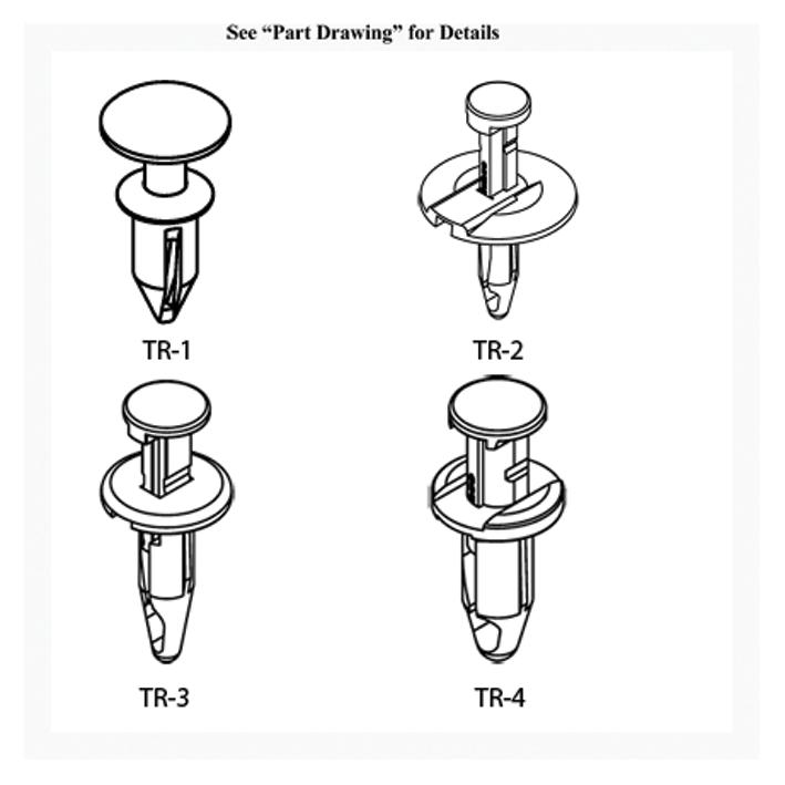 Essentra Components (FORMERLY RICHCO) TR-3 Rivet Tough Black Nylon 4.7 mm Hole Dia 2.5 - 5.8 Grip -999 2 Depth