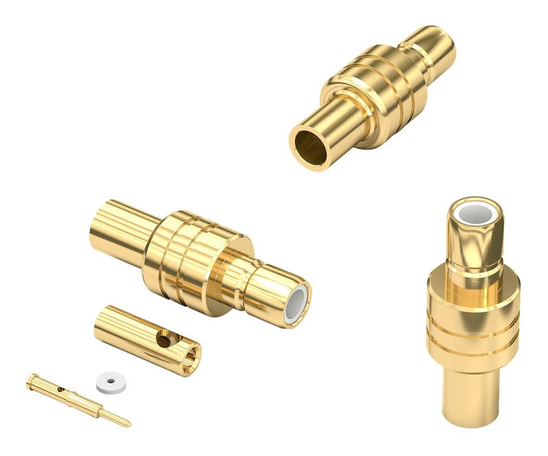 Wurth Elektronik 61626021210420 RF / Coaxial Connector SMB Straight Jack Crimp 50 ohm RG178 RG196 Brass