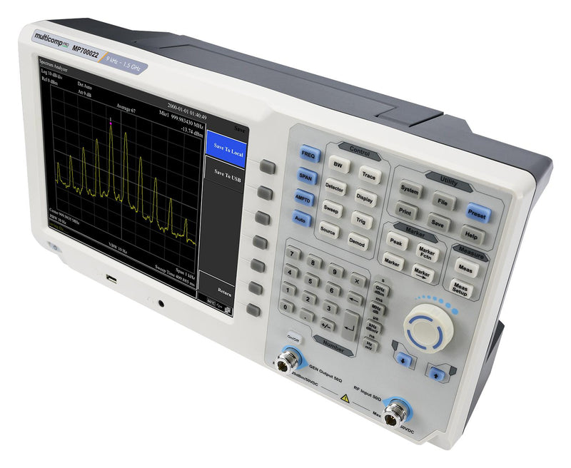 Multicomp PRO MP700022 EU-UK Spectrum Analyser Bench SA Series 9kHz to 1.5GHz 221 mm 421