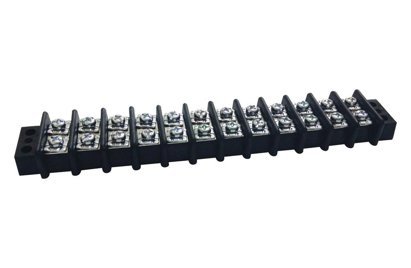 Multicomp PRO MC001347 Panel Mount Barrier Terminal Block M4 Screw 2 Row 8 Ways 22 AWG 10 14 mm 30 A