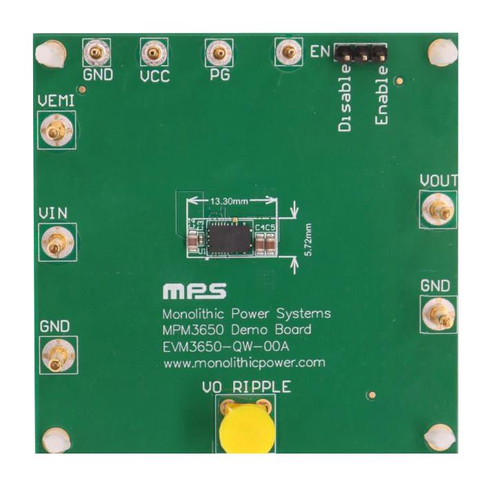 Monolithic Power Systems (MPS) EVM3650-QW-00A EVM3650-QW-00A Evaluation Board MPM3650 Management Synchronous Step-Down (Buck) Module