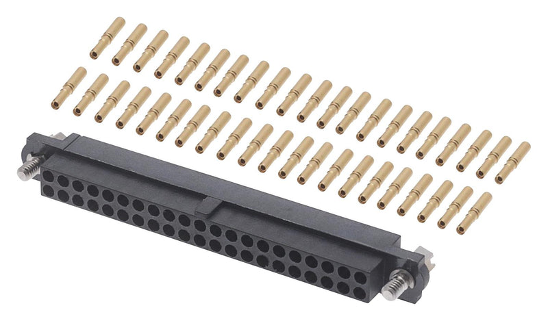 Harwin M80-4614205 M80-4614205 Rectangular Connector Jackscrews Datamate J-Tek M80 42 Contacts Receptacle 2 mm Crimp Row