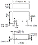 Murata Power Solutions MEV1S2405SC MEV1S2405SC Isolated Through Hole DC/DC Converter 3kV Isolation ITE 1:1 1 W Output 5 V 200 mA