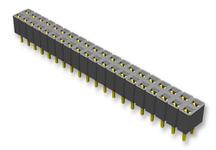 Samtec SLW-105-01-T-D Board-To-Board Connector 2.54 mm 10 Contacts Receptacle SLW Series Through Hole 2 Rows