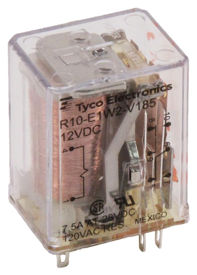 POTTER&amp;BRUMFIELD - TE Connectivity R10-E1W2-V185 R10-E1W2-V185 Relay Dpdt 120VAC 28VDC 7.5A