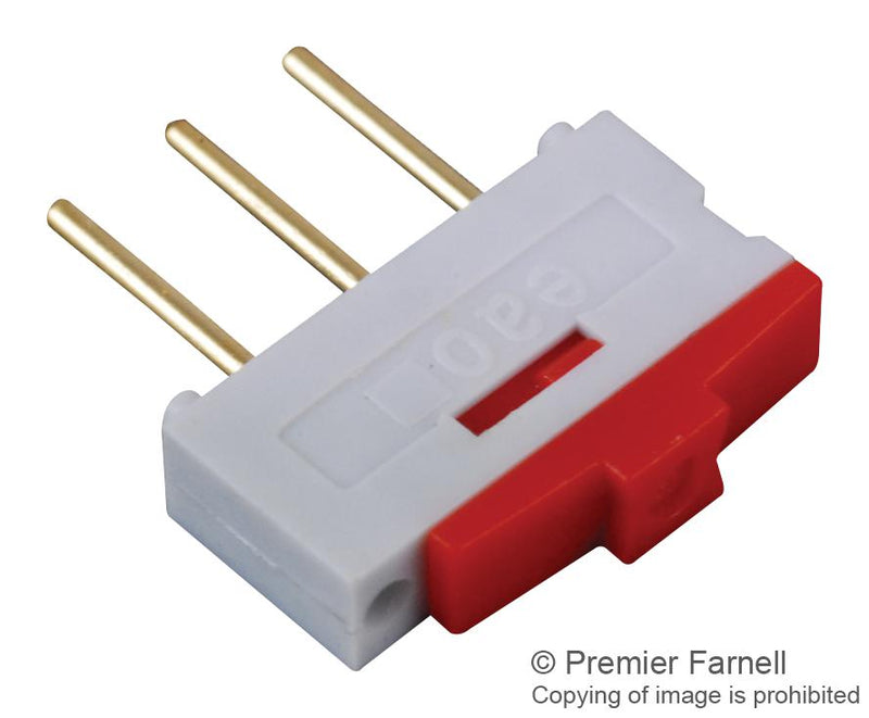 EAO 09.03201.02 Slide Switch SPDT-CO On-On Through Hole 1K2 Series 500 mA