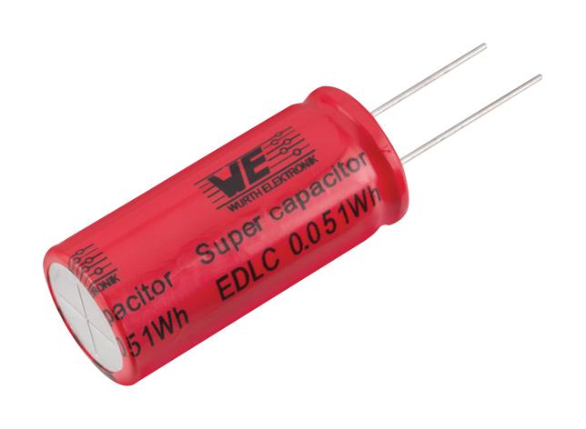 Wurth Elektronik 850617021002 Supercapacitor 7 F 2.7 V Radial Leaded WCAP-STSC Series +30% -10% 5 mm