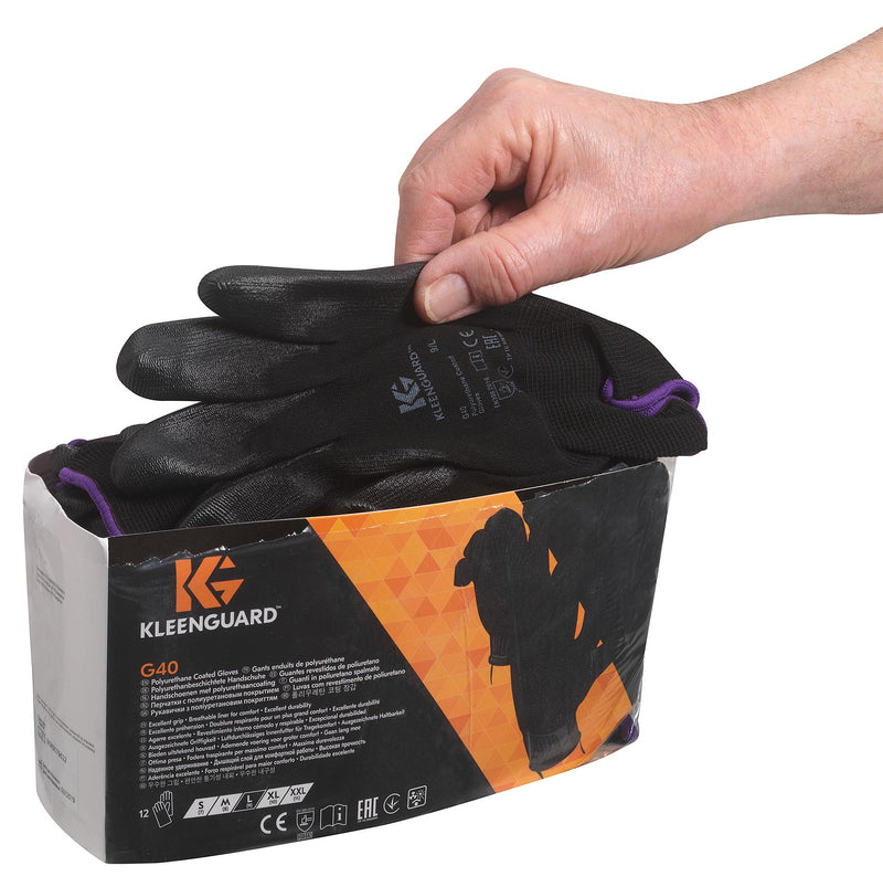 Kleenguard 13841 13841 Safety Gloves Knit Wrist XXL PU (Polyurethane) Black