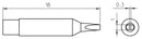 Weller RTM 010 S MS Soldering TIP Chisel 1MM