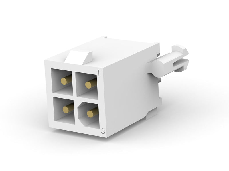 AMP - TE Connectivity 1-770874-1 Pin Header Wire-to-Board 4.14 mm 2 Rows 4 Contacts Through Hole Mini Universal MATE-N-LOK