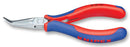 KNIPEX 35 82 145 115mm 45&deg; Bent Half-round Long Jawed Mirror Polished Electronic Pliers with Dual Component Handles