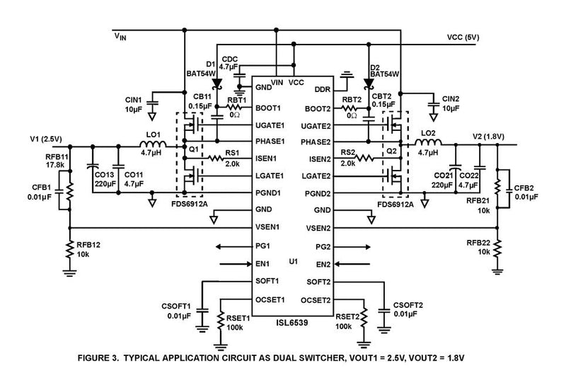 Renesas ISL6539CAZ ISL6539CAZ PWM Controller &nbsp;5 V to 18 Supply 300 kHz QSOP-28 New