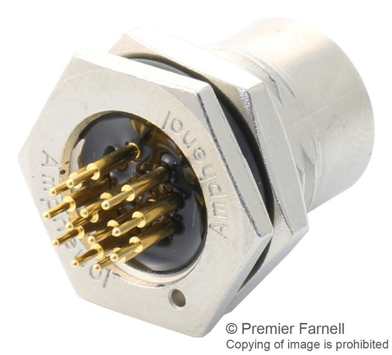 Amphenol LTW M12A-12PFFP-SF8001 Sensor Connector 12 Pole M12 Receptacle M Series Female Positions PCB Socket