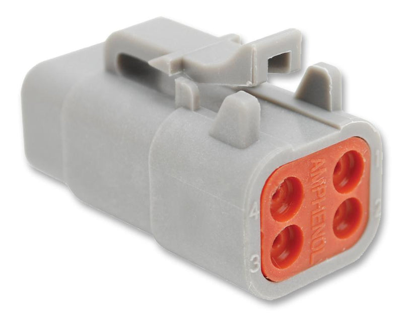 AMPHENOL SINE/TUCHEL ATM06-4S Connector Housing, ATM Series, Plug, 4 Ways, ATM Series Socket Contacts