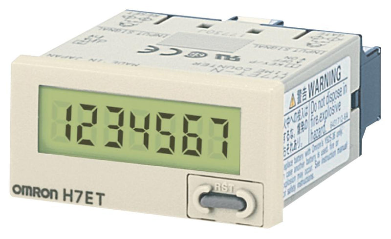 Omron H7ETNV Timer H7ET Series 8 Digits AC / DC Multi Voltage Input 999999.9h to 3999d23.9h