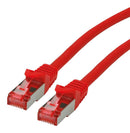 Roline 21.15.2611 Ethernet Cable S/FTP Cat6 1 m 3.28 ft RJ45 Plug to Red