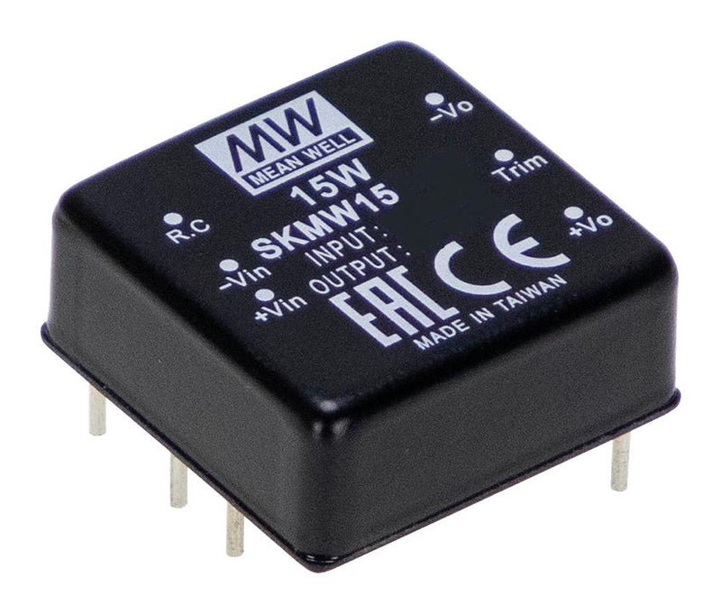 Mean Well SKMW15G-15 SKMW15G-15 Isolated Through Hole DC/DC Converter 4:1 15 W 1 Output V A