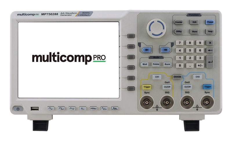 Multicomp PRO MP750288 Waveform Generator 2CH 80MHZ 1.25GSPS