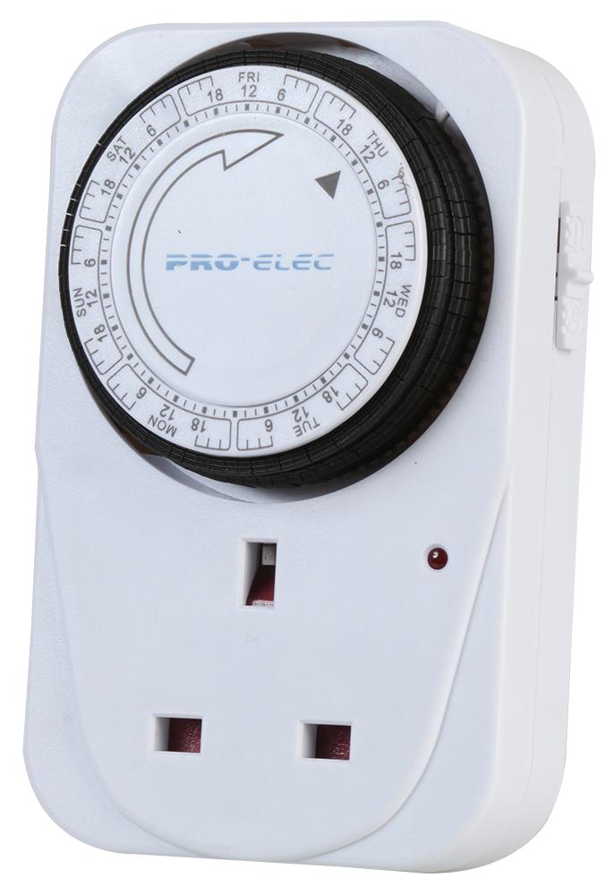 PRO Elec PEL00412 Timeswitch 15 min 7 Days 13 A Analogue