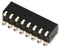 Multicomp PRO MCEPM-08 MCEPM-08 DIP / SIP Switch 8 Circuits Piano Key Surface Mount Spst 24 VDC 25 mA