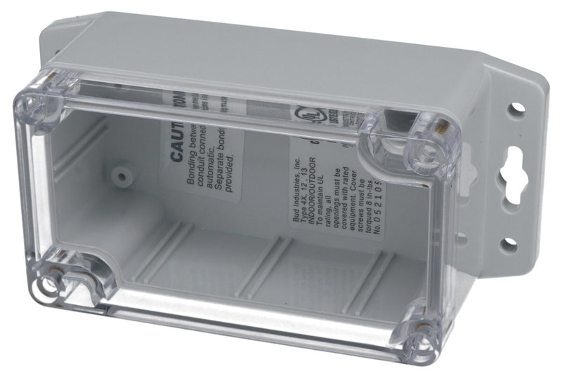 BUD Industries PN-1322-ACMB PN-1322-ACMB Enclosure Wall Mount PC GREY/CLEAR