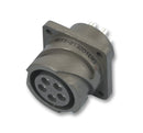 ITT Cannon CA3102E16S-1SB Circular Connector CA-B Series Box Mount Receptacle 7 Contacts Solder Socket Reverse Bayonet