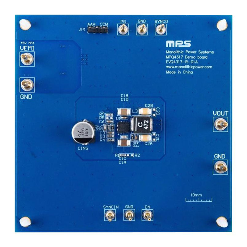 Monolithic Power Systems (MPS) EVQ4317-R-01A Evaluation Board MPQ4317GRE-AEC1 Management Synchronous Step Down Converter New