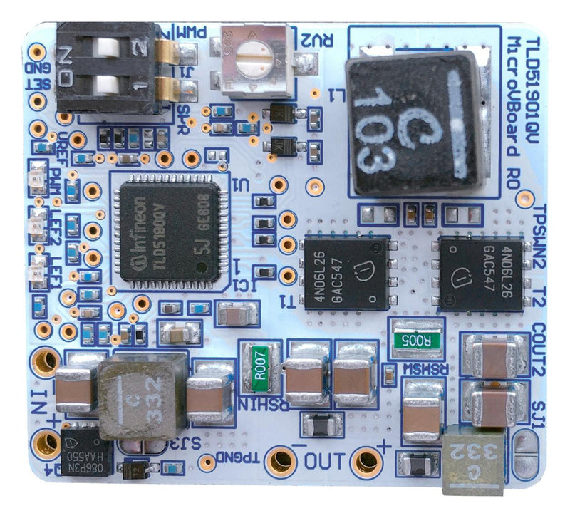 Infineon TLD5190VOLTDEMOTOBO1 Demonstration Board TLD1114-1EP LED Driver Buck-Boost 3A 21 Vout 5 V to 29