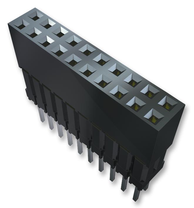 Samtec ESQ-104-24-L-S . PCB Receptacle Board-to-Board 2.54 mm 1 Rows 4 Contacts Through Hole Mount ESQ Series